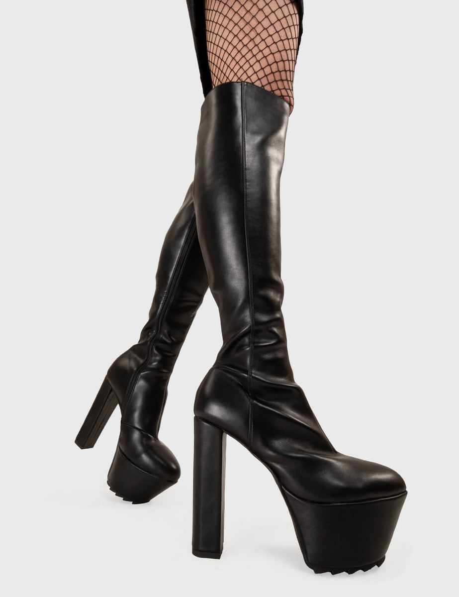 Lamoda, Knee high boots, Platform heels