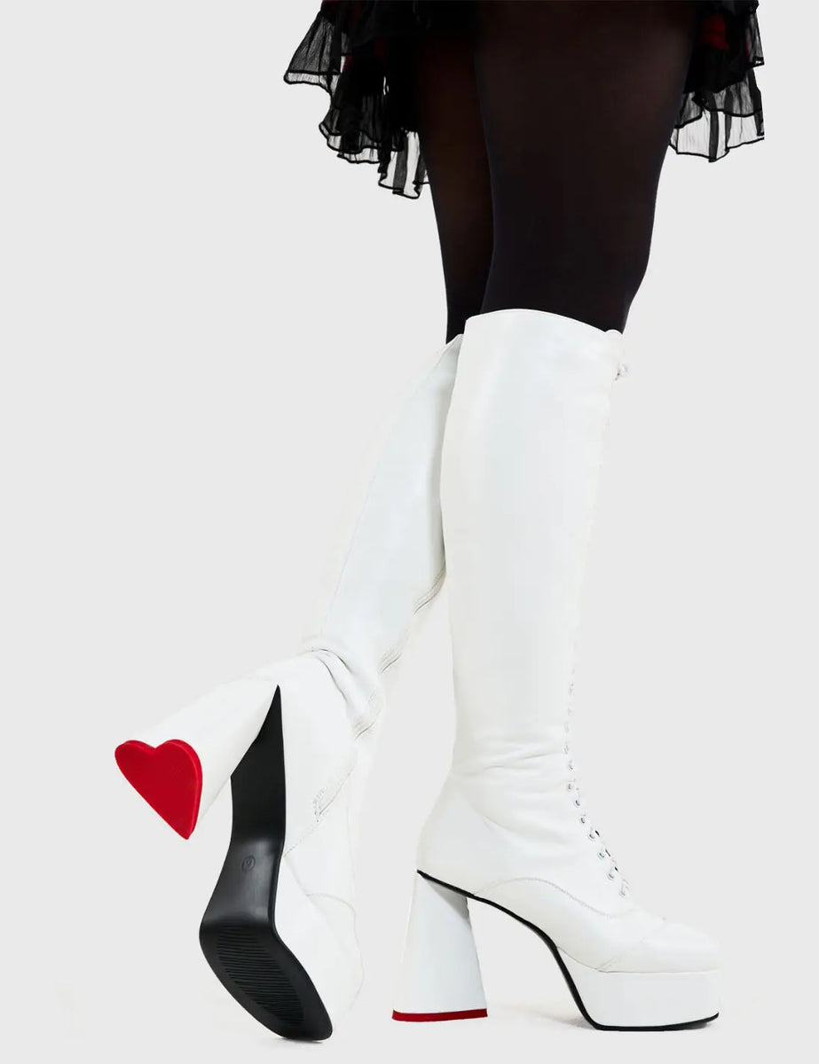 Too Cute Platform Knee High Boots LAMODA US