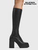 Slick Nicks Super Stretch Platform Knee High Boots