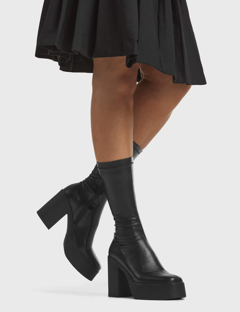 Holler Back Super Stretch Platform Calf Boots