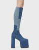 Talk Of The Town Platform Knee High Boots