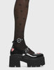 Scarpe Mary Jane Donna Rosey Love - Plateau, Doppia Fibbia, Cuore Rosso - Vegane, Rosa