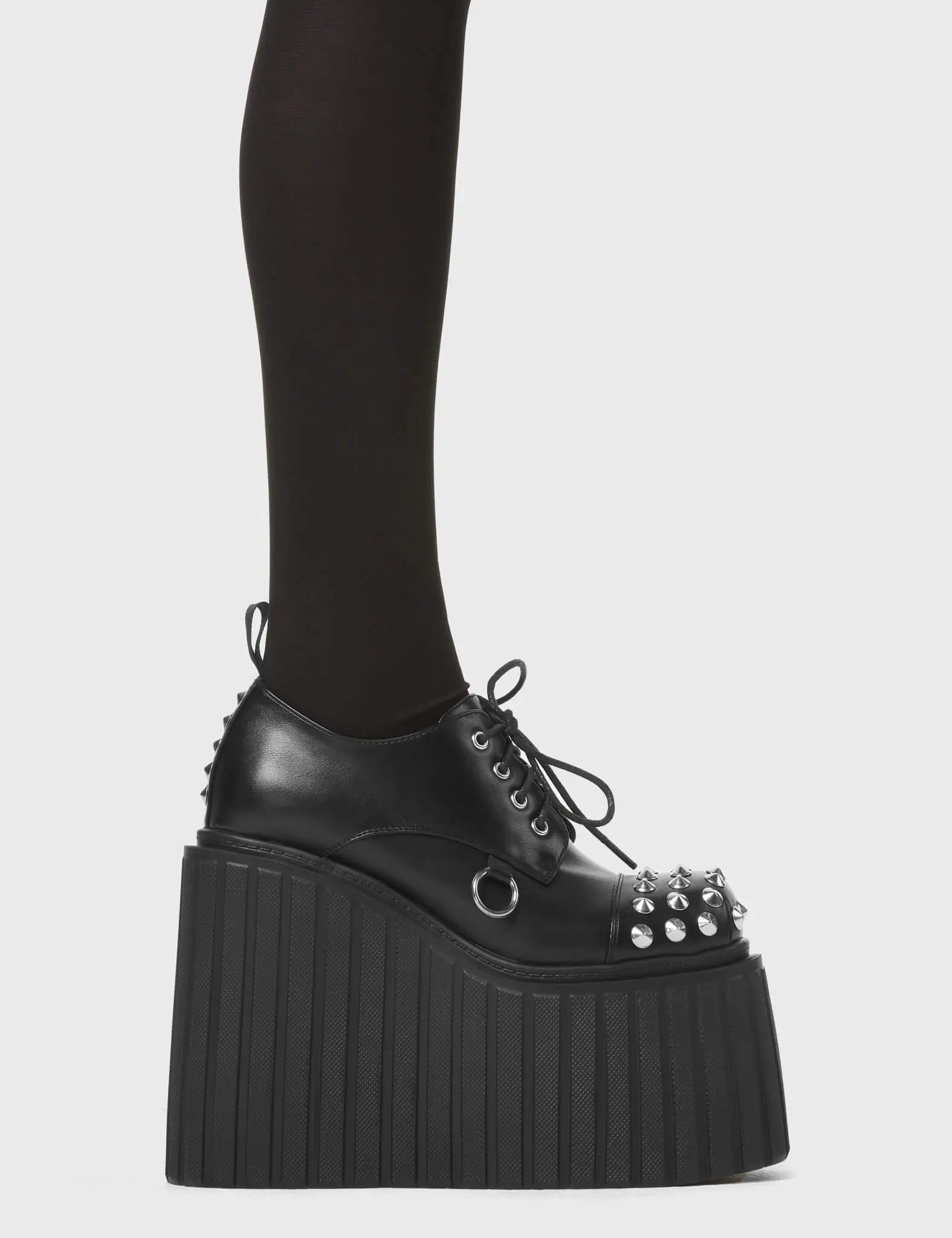 Quiet Down Chunky Platform Creeper Shoes - Main Image