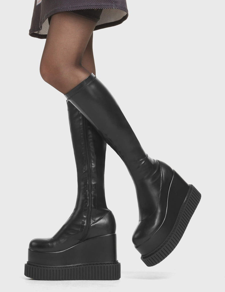 You're Wild Chunky Platform Creeper Knee High Boots