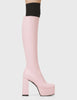 Whatta Showdown Platform Knee High Boots