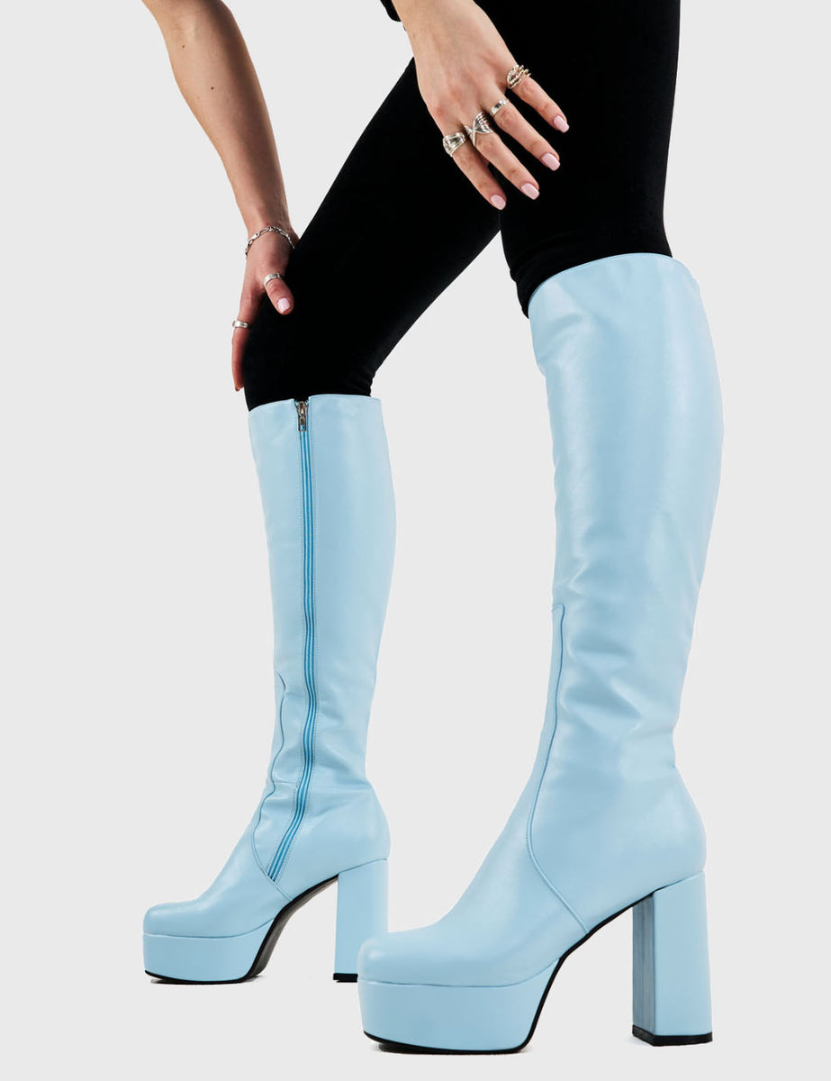 Whatta Showdown Platform Knee High Boots – LAMODA US