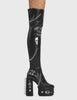 Scream Platform Thigh High Boots