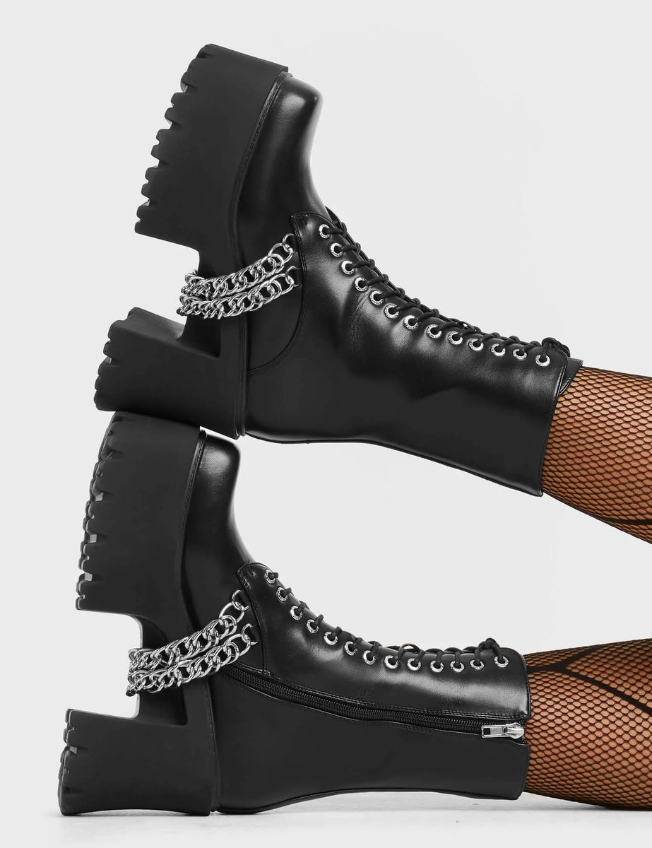 Step On It Chunky Platform Ankle Boots – LAMODA US