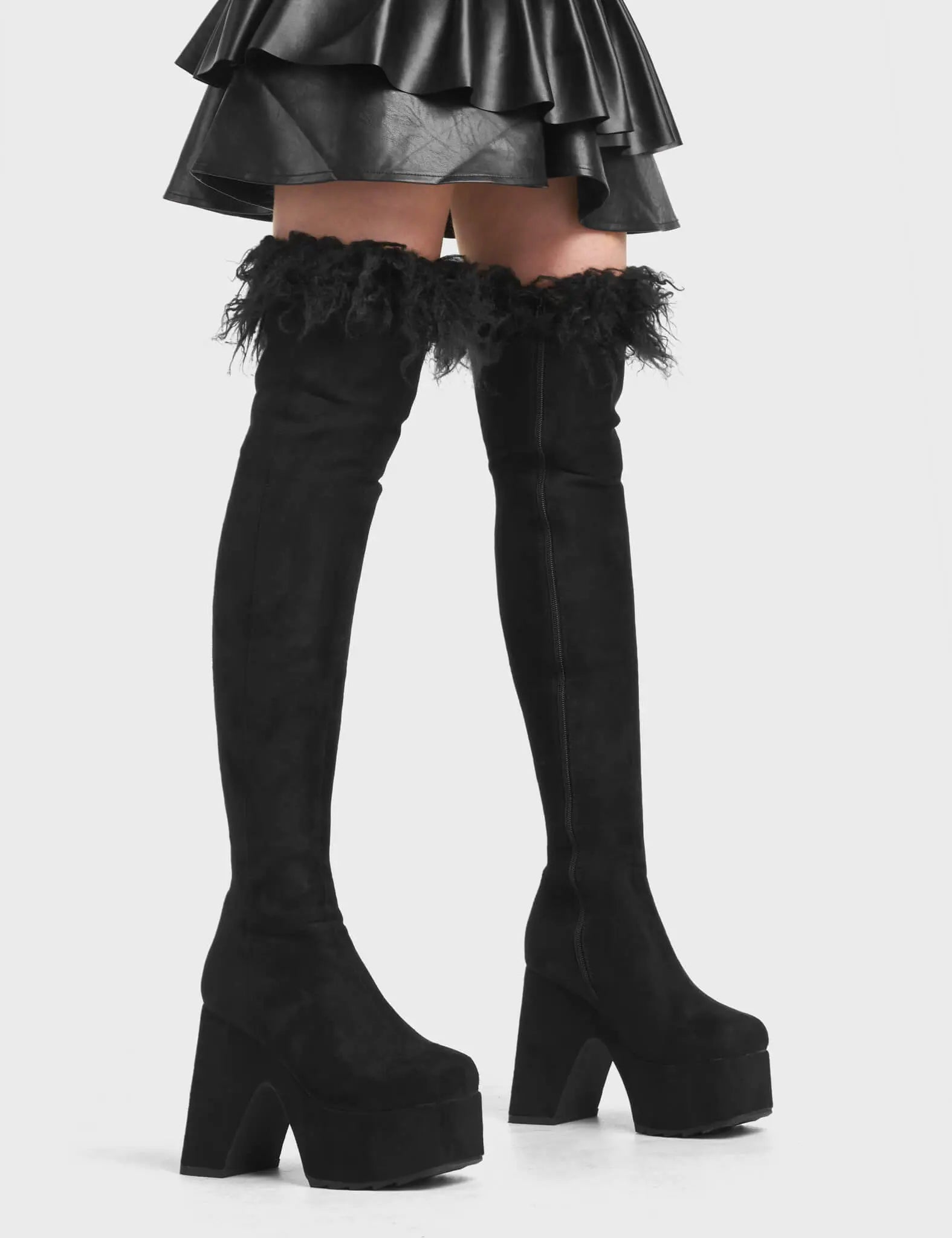 Another Level Platform Thigh High Boots - Main Image