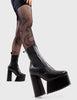 Drop Out Platform Ankle Boots