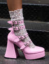 Chaussures Plateforme Femme LAMODA Interstellar - Noir, 4 Sangles Réglables, Boucles Argent, Zip Arrière - 9