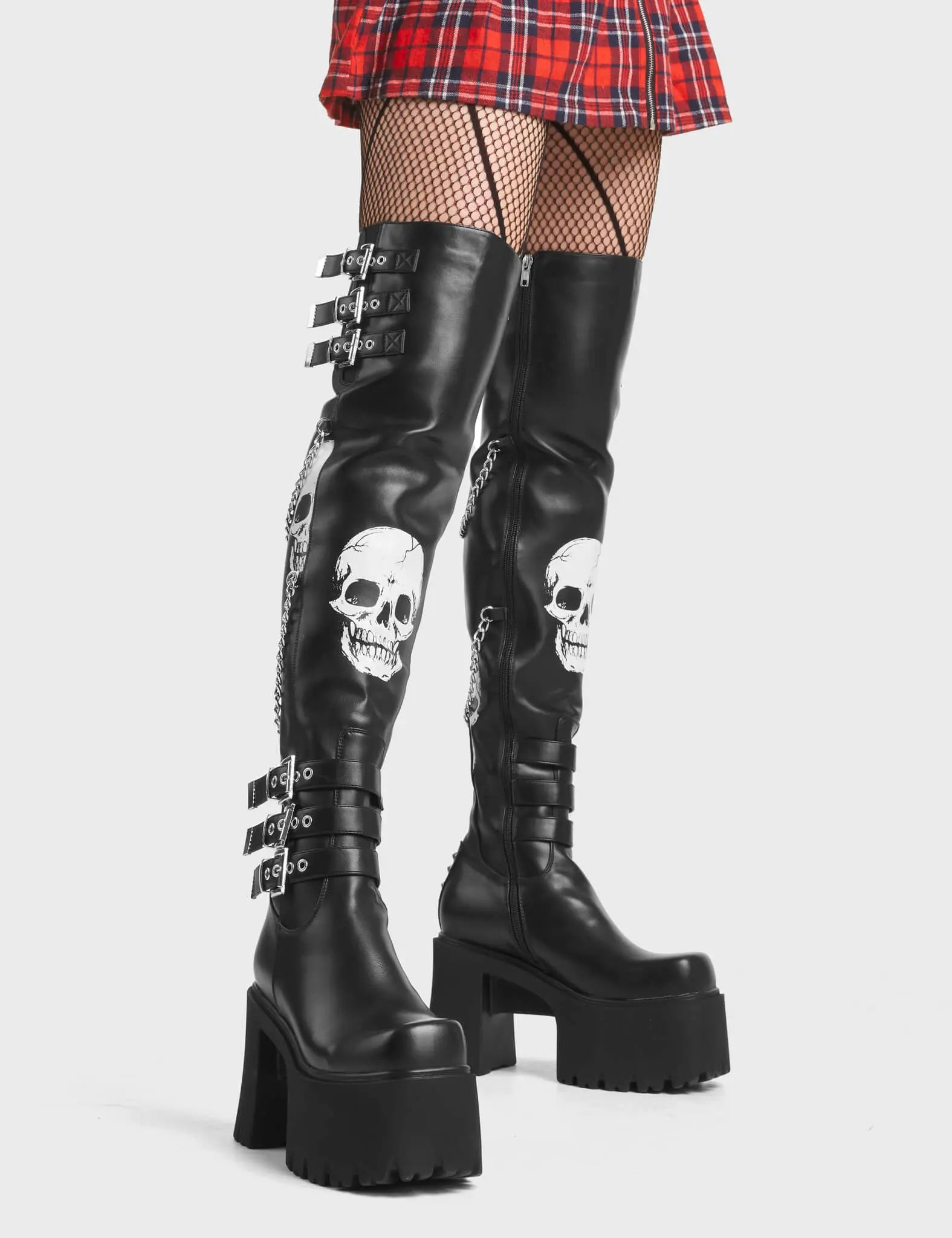 Nemesis Chunky Platform Thigh High Boots