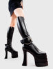 Short Term Loss Platform Knee High Boots