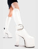 Short Term Loss Platform Knee High Boots