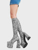 Smokeshow Platform Knee High Boots