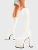 Unfaithful Promises Platform Knee High Boots